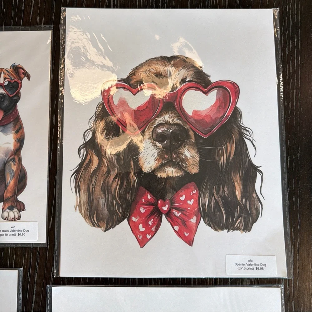 Set of 6 Dogs W/ Sunglasses Prints 8x10” NEW Sealed Husky, Lab, Bulldog,‎ Poodle